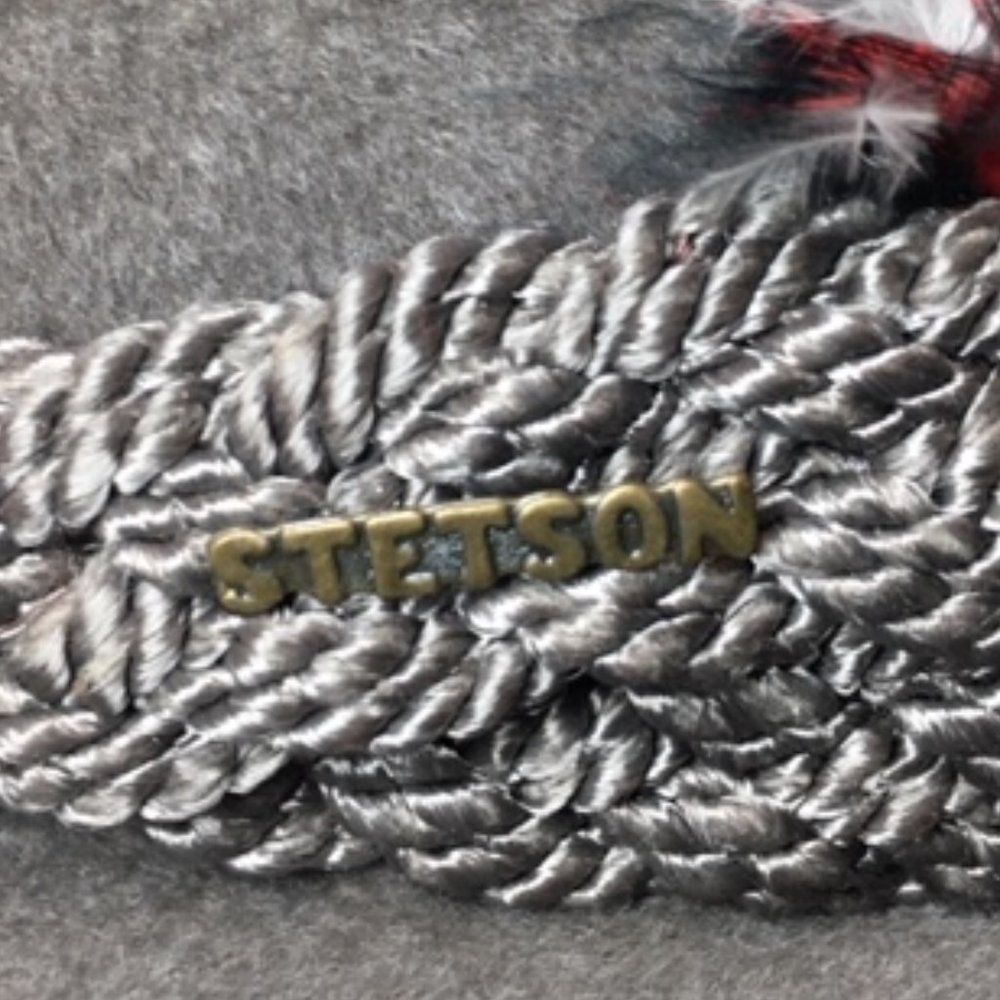 RARE Vintage STETSON Sovereign Gray Felt Fur Fedora Hat - Picture 14 of 16